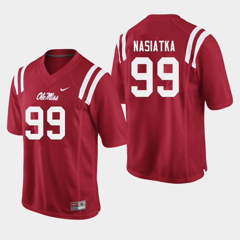 Ole Miss Rebels #99 Patrick Nasiatka College Football Jerseys Sale-Red